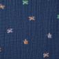 Preview: Musselin Double Gauze kleine bunte Schmetterlinge auf blau